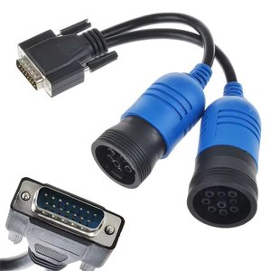 Cable adaptador Deutsch <span class=keywords><strong>Y</strong></span> de 6 <span class=keywords><strong>y</strong></span> 9 pines para diagnóstico de camiones, conector OBD2 para Nexiq2 USB <span class=keywords><strong>Link</strong></span> 125032, camión diésel, DB 15 pines macho, PN 405048 - Product Image 4
