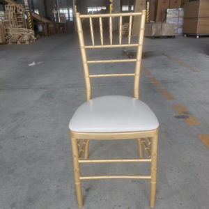 Sedie Chiavari in Resina Dorata con Cuscini Morbidi Rimovibili per Banchetti, Sale da Pranzo, Matrimoni all'Aperto, Hotel, Feste ed Eventi - Product Image 2