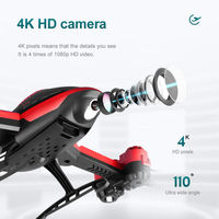 AiJH RC helicópteros Quadcopter Drone V10 Mini Drone 4K Cámara HD profesional WiFi Fpv aéreo Rc avión Juguetes
