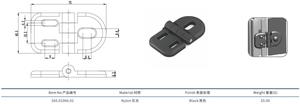 Charnière de <span class=keywords><strong>porte</strong></span> en nylon noir de vente chaude profil en aluminium reliant la charnière d'armoire de charnière en plastique robuste - Product Image 2
