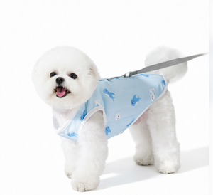 Rompi Pendingin Anjing Peliharaan Anti Panas, Berbahan Mesh Bernapas dengan Cetakan Penuh dan Topi untuk Anjing Kecil & Besar - Product Image 1