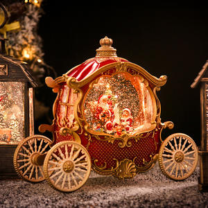 Noël transfrontalier vieil homme chariot boîte à musique boule de cristal enfants vacances cadeaux Vintage ornements personnalisés - Product Image 2