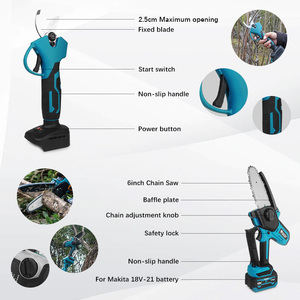 Sécateur de jardin électrique sans fil avec perche télescopique, ciseaux à batterie portables pour la taille des arbres et plantes | Pince de batterie - Product Image 3