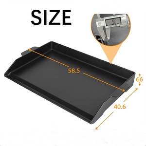 Piastra <span class=keywords><strong>in</strong></span> <span class=keywords><strong>Ghisa</strong></span> Pretrattata Antiaderente con Bordi Alti - Griglia per Facile Preparazione dei Cibi - Product Image 2