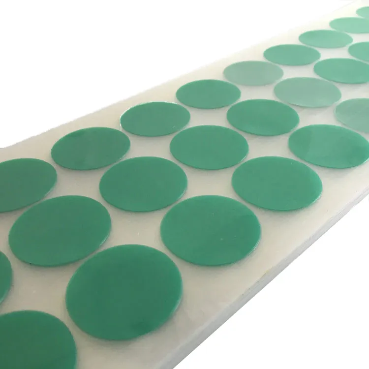 Dowell tape Green Polyester/Silicone Adhesive Tape with Liner die-cutting Circle