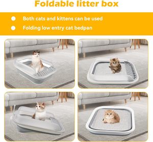Stainless Steel Cat <b>Litter</b> <b>Box</b> & Accessories Semi-Enclosed <b>Large</b> High Quality Manufacture Cat Toilet - Product Image 5