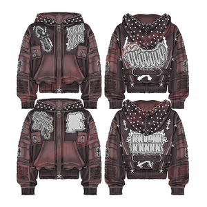 YSJY Produttore Set Tuta Pesante Personalizzata con Strass da <span class=keywords><strong>Uomo</strong></span> con Stampa Acid Wash Effetto Consumato Y2k con Felpa con Cappuccio e Pantaloni Svasati - Product Image 4