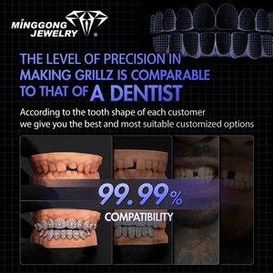 Thiết Kế Mới 925 Bạc 10K 14K 18K Vàng Fang grillz Cho Răng Tùy Chỉnh Chuyên Nghiệp Đồ Trang Sức Hip-Hop Đồ Trang Sức Mỹ Cho Nam Giới Phụ Nữ - Product Image 3