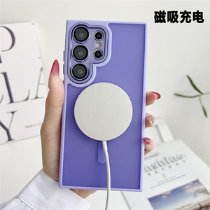 Fashion Frosted Metal Lens Magnetic Mobile Phone case for Samsung S26 ultra S25 S24 FE A Series matte <b>Camera</b> glass Back Cover - Product Image 3