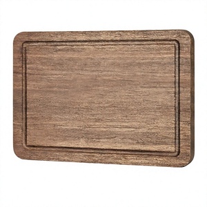 Planche à découper en bois massif durable, résistante au lave-vaisselle, planche à hacher en bois naturel, planche de préparation de cuisine réversible pour la viande - Product Image 1