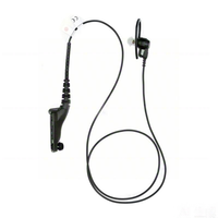 PMLN6125 1 Kabel Earpiece Hitam Hanya untuk Penerima dengan Gantungan Telinga untuk Headset Radio Dua Arah Seri MTP6550 MTP6650 MTP850 XPR7000