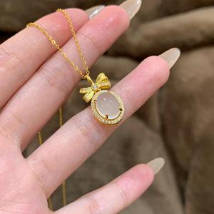 Collier en argent pur S925 plaqué or 18 carats avec perle de millet naturelle, collier de luxe à plusieurs rangs, chaîne de perles pour clavicule, accessoire de niche léger - Product Image 5