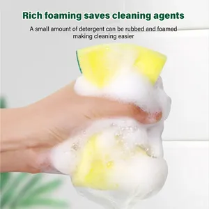 20 pièces Kits de nettoyage de cuisine : Éponges à vaisselle douces et absorbantes, Tampons de récurage pour l'élimination de la rouille, Brosses de récurage ménagères - Product Image 4