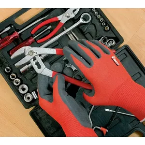 Guanto da lavoro Juba H256 7/S Feel & Grip - Colore: Rosso / Grigio - Guanti da lavoro consigliati - Product Image 3