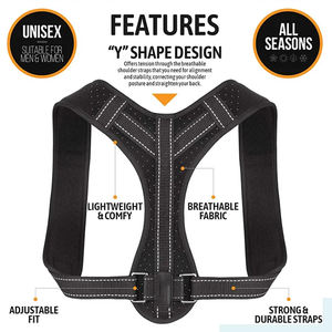 Portable e respirável ajustável Postura Corrector Orthosis Back Support Brace para melhor proteção do corpo - Product Image 4