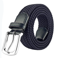 Ceinture élastique tressée décontractée et résistante, plusieurs couleurs au choix, livrée en coffret cadeau