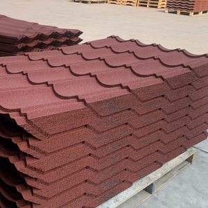 Tuile de toiture en métal revêtue de pierre en acier de couleur Prime Inde Espagne Feuille de toiture en métal galvanisé en aluminium de taille plus longue ondulée - Product Image 1