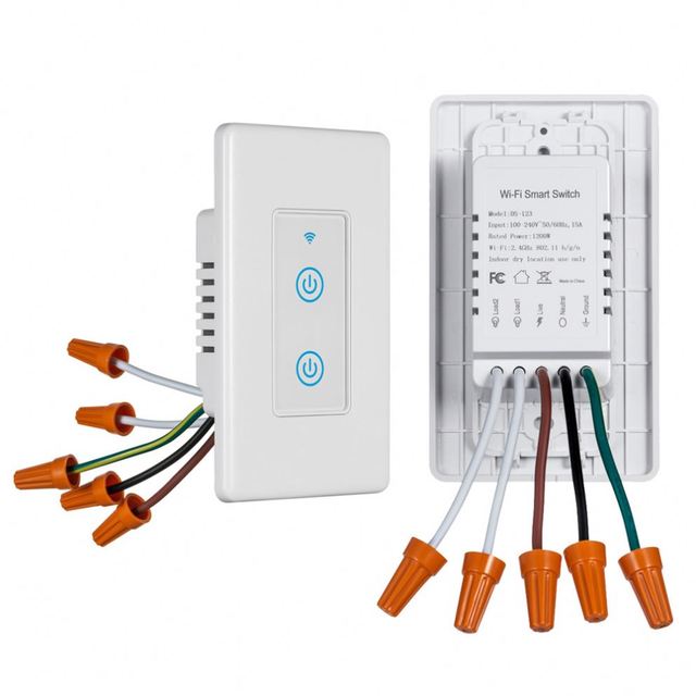 4 Gang 15A Touch Smart Wifi Light Electrical Switch Support App and Voice Control Moes Smart Switch