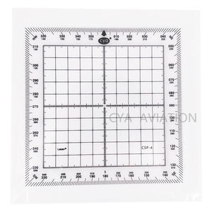 Rapporteur Carré Flexible en Plastique Lexan pour la Lecture de Cartes de Navigation et de Milles Nautiques, à l'Usage des Élèves Pilotes CSP-4 - Product Image 6