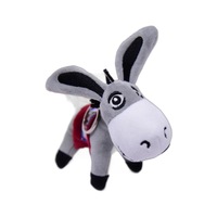 Porte-clés pendentif en peluche petit âne mignon en alliage, décoration pour sac à dos, disponible en lot pour marché ou machine à griffes