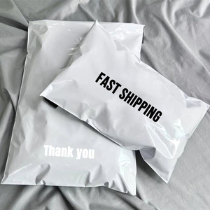 Eco Biodegradable Polyethylene Shipping Bag Bright <b>White</b> Thick Custom Print Logistics Courier <b>Envelope</b> Bag - Product Image 2