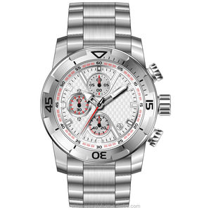 Montres-bracelets pour hommes avec cadran personnalisé, en acier inoxydable, multifonctionnelles, mouvement chronographe, U2753 - Product Image 6