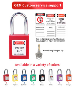 Candado de Seguridad Industrial QVAND de 38 mm con Grillete de Nylon, LOTO, Llave Igualada (<span class=keywords><strong>KA</strong></span>), Cumple con OSHA, No Conductor - Product Image 6