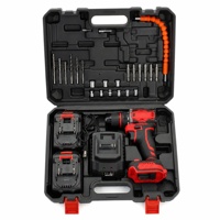 Kit de perceuse à percussion sans fil haut de gamme avec rallonge, chargeur, mallette de transport et tournevis électrique, outil électrique pour travaux de transport
