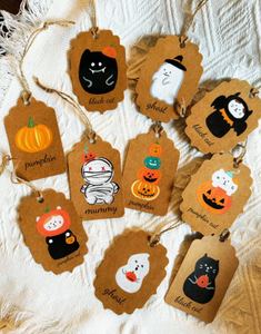 Tùy Chỉnh Kết Cấu Giấy In Halloween Chủ Đề Đảng Nhãn Thẻ Kỳ Nghỉ Bầu Không Khí Công Cụ Trang Trí - Product Image 1