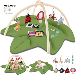 <span class=keywords><strong>Tapis</strong></span> de jeu pour bébé en forme de feuille avec 8 jouets suspendus <span class=keywords><strong>Tapis</strong></span> pour bébé de 0 à 18 mois <span class=keywords><strong>Tapis</strong></span> de jeu pour bébé pour jouer au <span class=keywords><strong>sol</strong></span> Jouets Tummy Time - Product Image 1