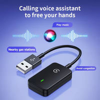 Adaptateur sans fil 2 en 1 Carplay Android Auto avec câble intégré, clé USB pour autoradio, plug and play, boîte intelligente universelle