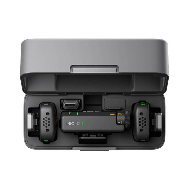 DJI Mic Mini Wireless Mic System 2 TX + 1 RX Charging Case Ultralight Noise Cancelling for Content Creation