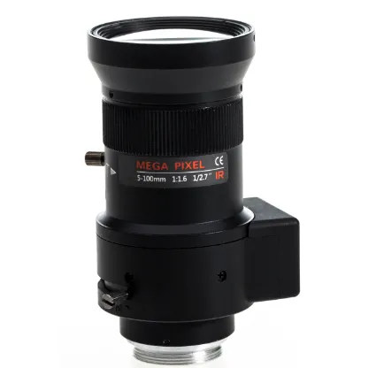 Yüksek kalite 1/2.7 "format 20X Zoom 5-100mm değişken odaklı otomatik iris güvenlik kamerası Lens