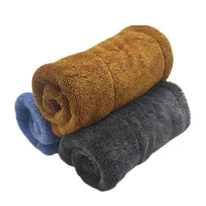 Toalha de secagem de microfibra, toalha de secagem de alta qualidade para lavar carro, toalha de microfibra, tamanho personalizado, único ou dupla face