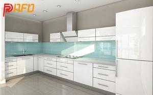 Gabinetes de Cocina Modernos de Diseño Personalizado con Acabado Brillante, Venta Directa de Fábrica, Incluye Encimeras de Mármol Laminado, Fregadero de Acrílico - Product Image 4