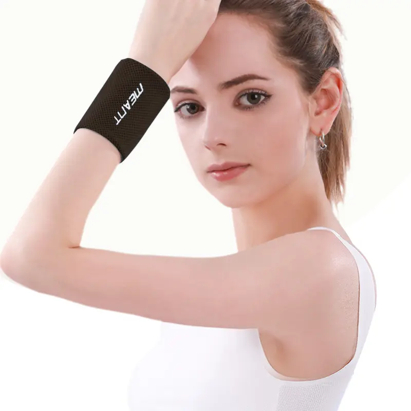 Wholesale Men Women Sports Wristband Breathable Elastic Hand Guard Logo Basketball Wrist Support Sports