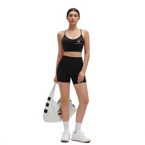 Conjunto de Yoga Personalizado para Mujer, Transpirable, de Secado Rápido, para Gimnasio, Top sin Mangas, Pantalones Cortos de Cintura Media, Conjunto Deportivo - Product Image 3