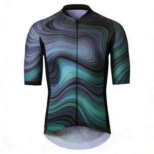 Maillot de cyclisme personnalisable à texture dégradée, séchage rapide, coupe ajustée, pour tournoi, professionnel, haut de gamme, entraînement cycliste en club - Product Image 1