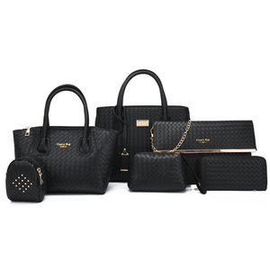 Ensemble de six pièces tissées avec sac <span class=keywords><strong>parent</strong></span>, nouveau sac à main rétro grande capacité à bandoulière pour femme - Product Image 3