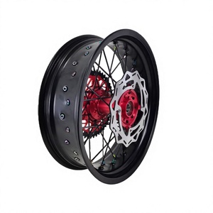Nuevas Ruedas Supermoto de 17 Pulgadas para CRF250R/CRF450R, Aprobadas por DOT, de Aluminio Anodizado CNC, Duraderas, Juego Completo de Ruedas para Motocross - Product Image 1