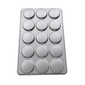 Bandeja de Horno Redonda Antiadherente de Acero Aluminizado de 4 Pulgadas con 15 Cavidades <span class=keywords><strong>para</strong></span> Hamburguesas y Panecillos - Product Image 3
