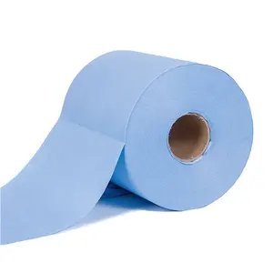 2024 fabrika tek kullanımlık mavi selüloz polyester temiz silecekler endüstriyel ağır temiz oda için silin