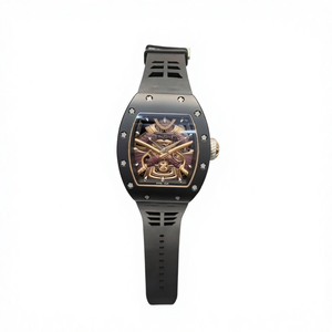 Montre mécanique automatique étanche de haute qualité avec tourbillon et gravure samouraï - Product Image 1