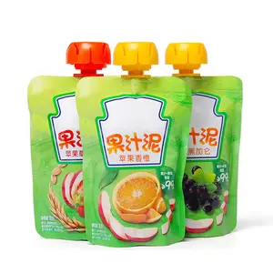 BPA-free Material Fresh Color Standing Spout Pouch Plastic Packaging Bag for Juice Drink Beverage Liquid