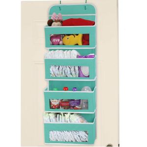 4 Clear Window Pocket Organizer Over Door <b>Wall</b> Mount Fabric <b>Storage</b> <b>Hanging</b> Organizer - Product Image 1
