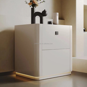 Đèn ngủ thông minh bằng gỗ, thiết kế kệ mở, mở khóa bằng vân tay, dành cho phòng ngủ, phòng khách, tủ đầu giường có ngăn kéo - Product Image 2