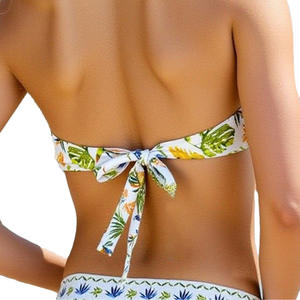 Haut de bikini bandeau floral double couche pour femme, nouvelle tenue de plage d'été pour femme, maillot de bain une pièce - Product Image 2