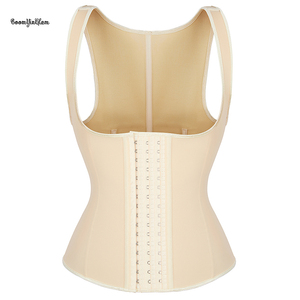 <span class=keywords><strong>Corset</strong></span> de maintien de la taille pour femmes en latex, brûleur de graisse du ventre, sous-poitrine, avec armatures en acier, body shaper avec bretelles - Product Image 4