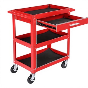 Red <b>Tool</b> <b>Cart</b> Rolling Cabinet with Wheels OEM/ OBM Customizable Mechanical Workshop <b>Tools</b> Organizer - Product Image 3