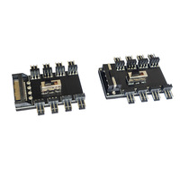 Controlador de Velocidad de Ventilador Manual de 3 Velocidades y 8 Puertos, Alimentado por SATA e IDE, para Ventiladores de Refrigeración de Chasis de PC de 3/4 Pines